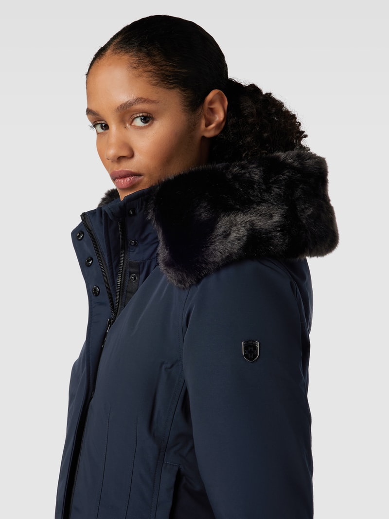 Funktionsjacke mit abnehmbarer Kapuze Modell 'Domino' in dunkelblau