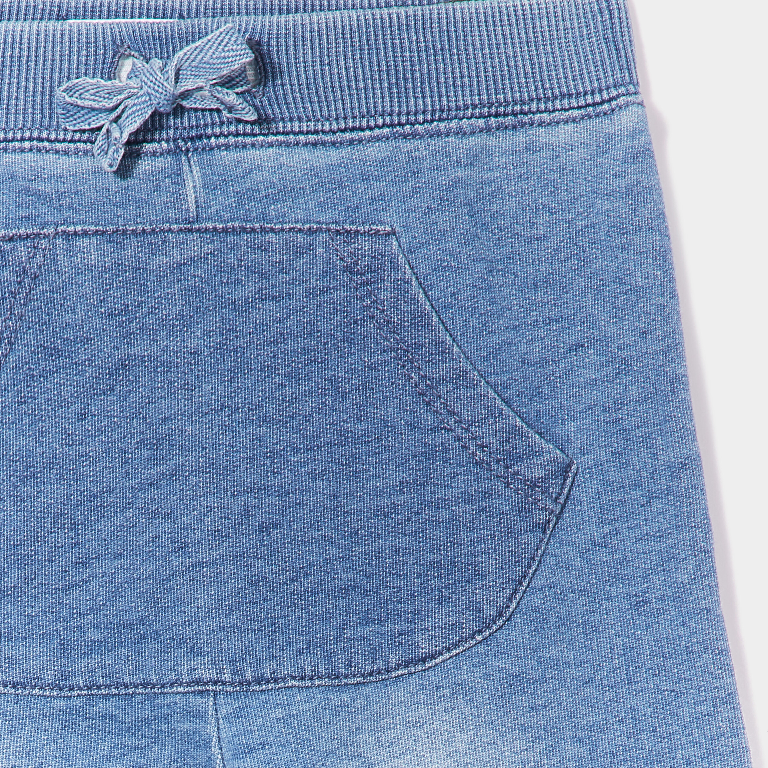 Pantalon droit taille élastiquée en jean denim stone bébé garçon | La Halle