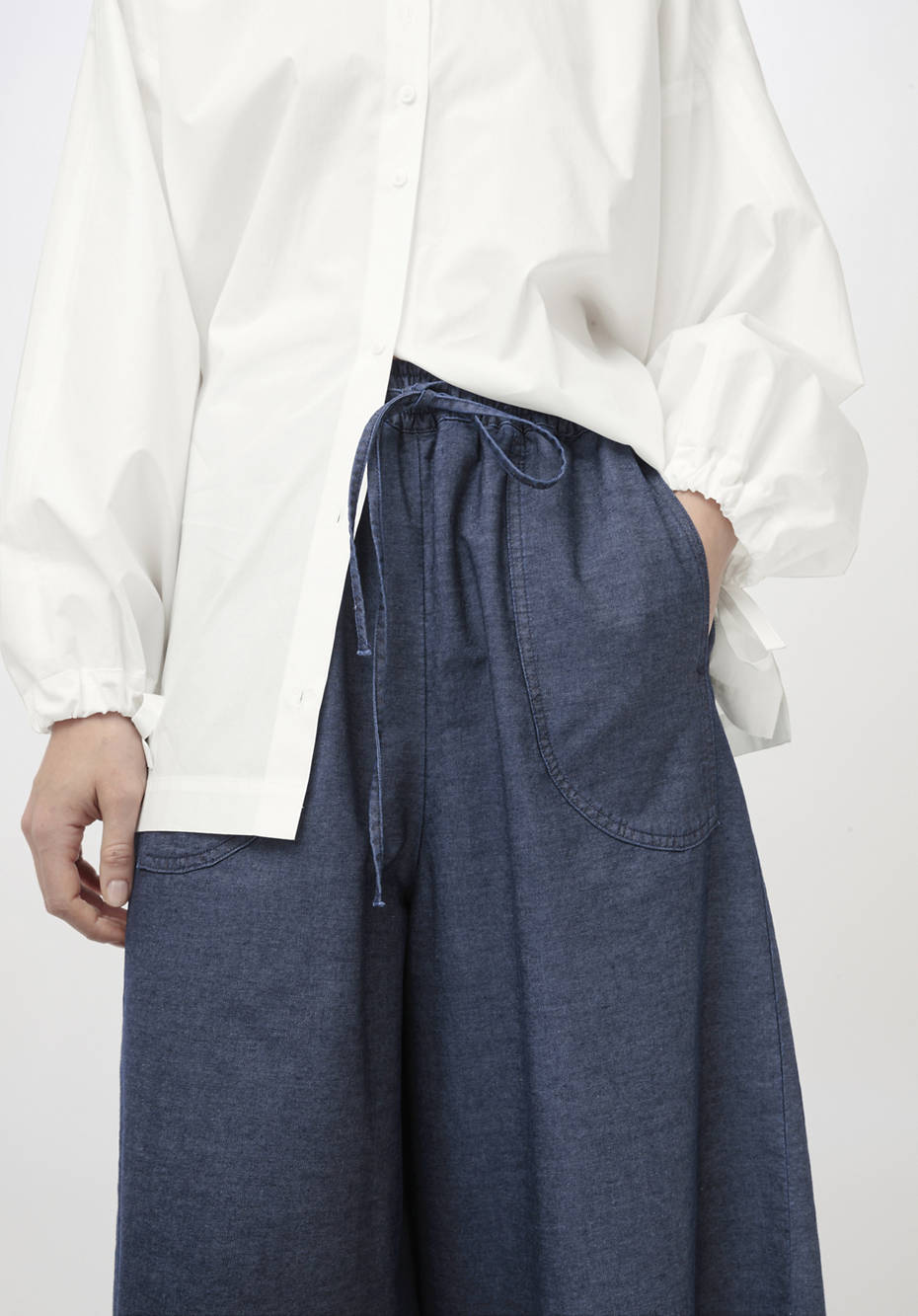 ZERO WASTE Culotte aus reinem Bio-Denim
