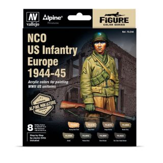 Vallejo Model Color Set: US Infantry Europe 1944-45 (8)