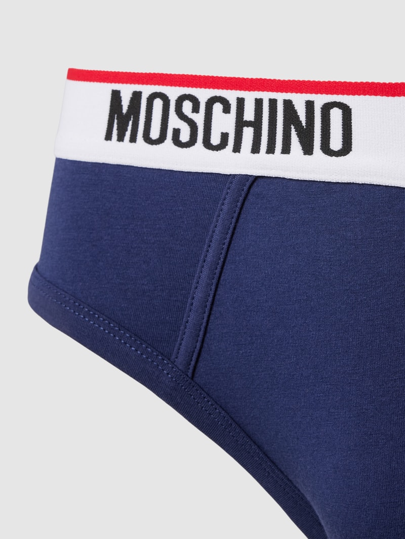 Slip mit Label-Bund in marineblau