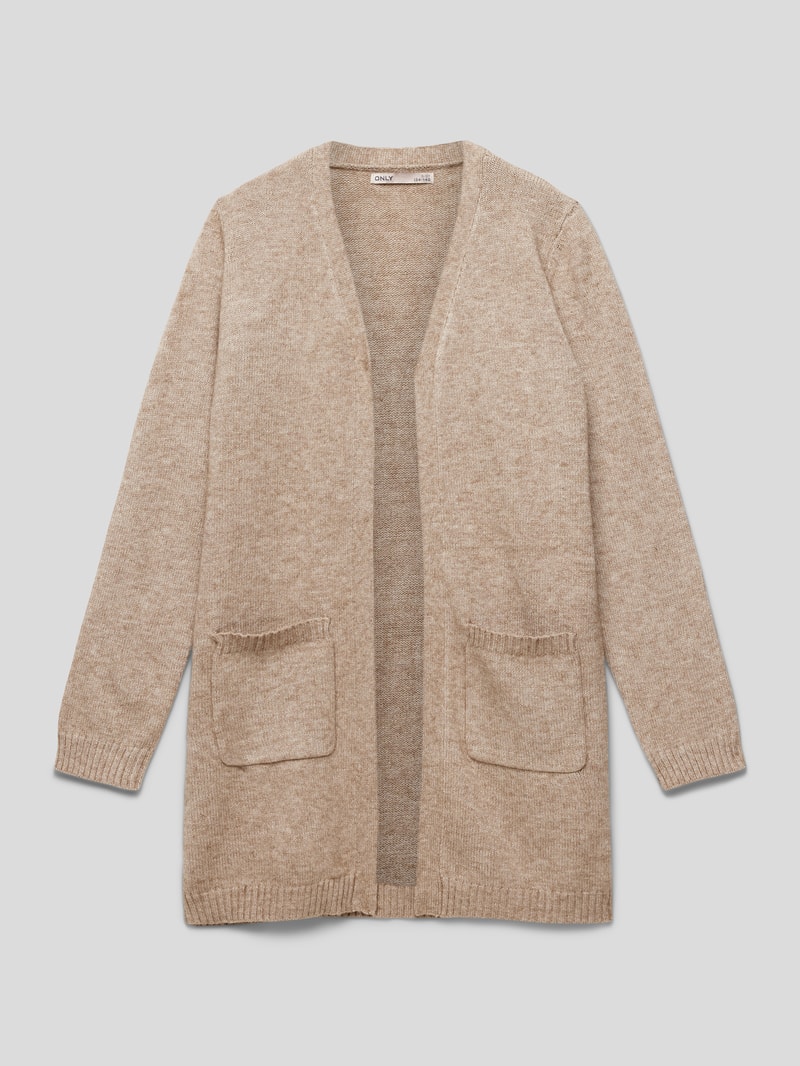 Cardigan mit aufgesetzten Taschen Modell 'LESLY' in beige