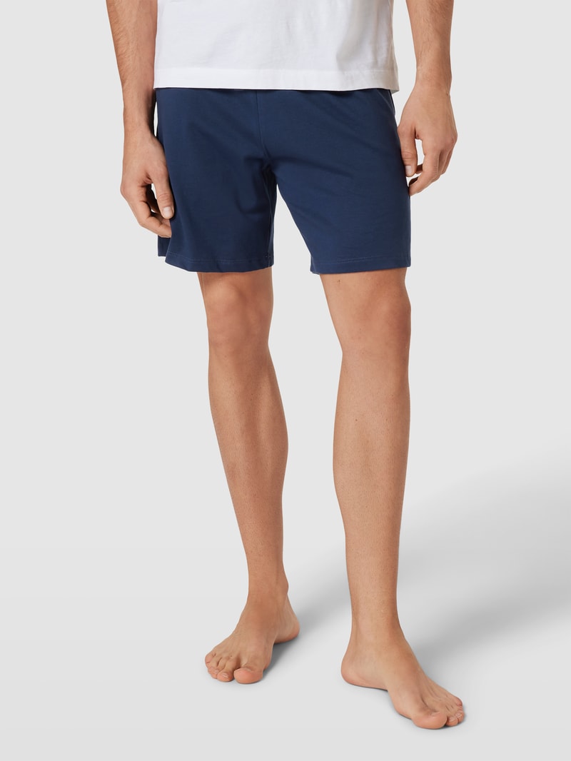 Pyjama-Shorts mit elastischem Bund in dunkelblau