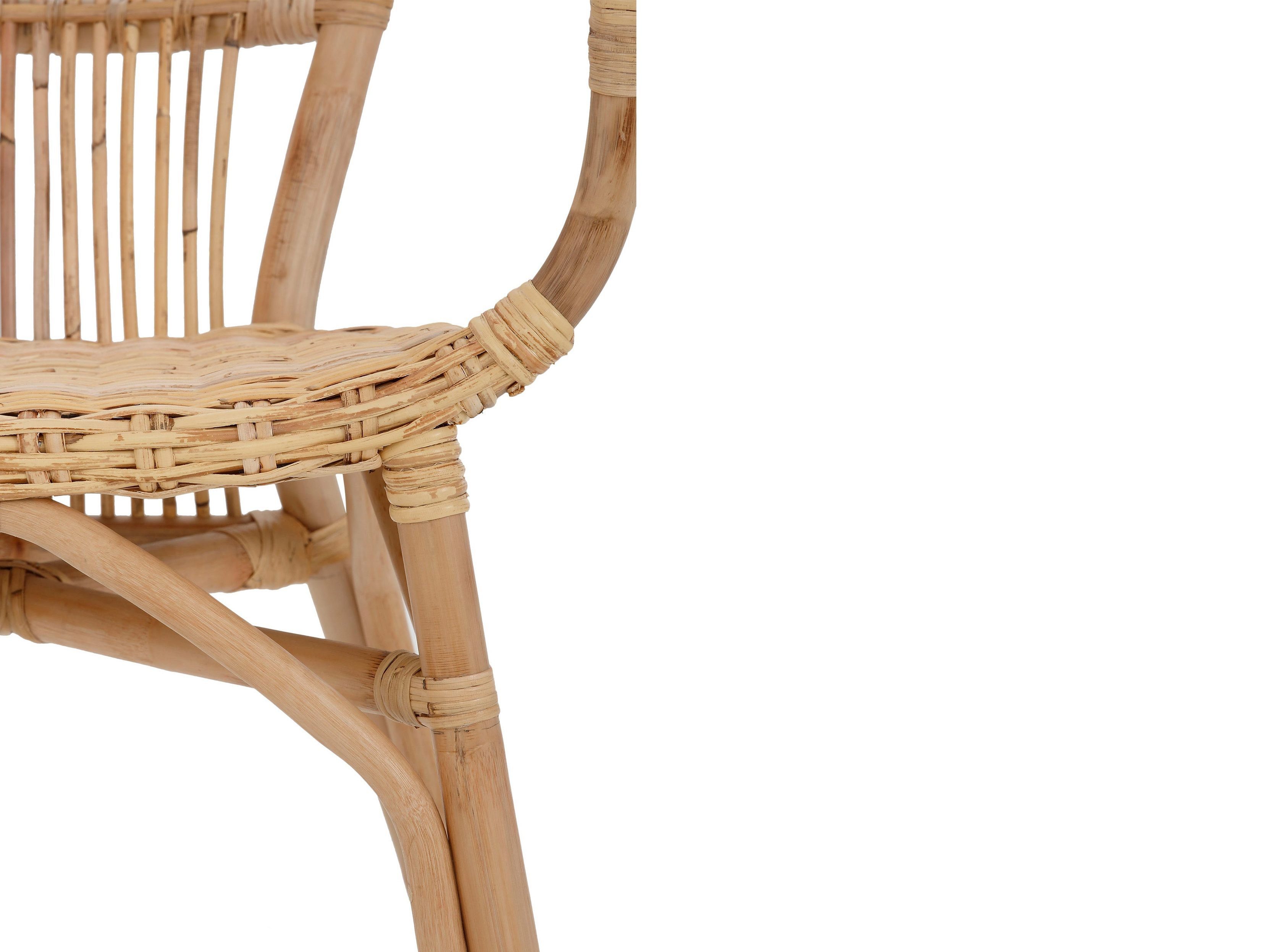 loft24 Rattanstuhl Kello (Set, 2 St), Rattangeflecht im maritimen Stil, Sitzhöhe 45 cm