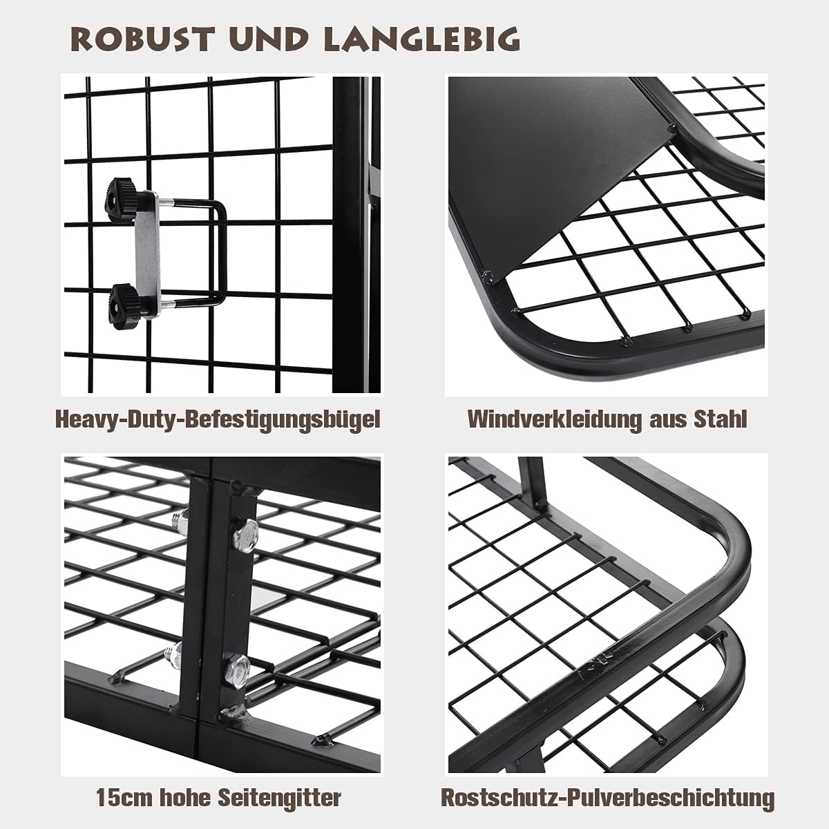 Costway Dachgepäckträger Universal Dachkorb Stahl
