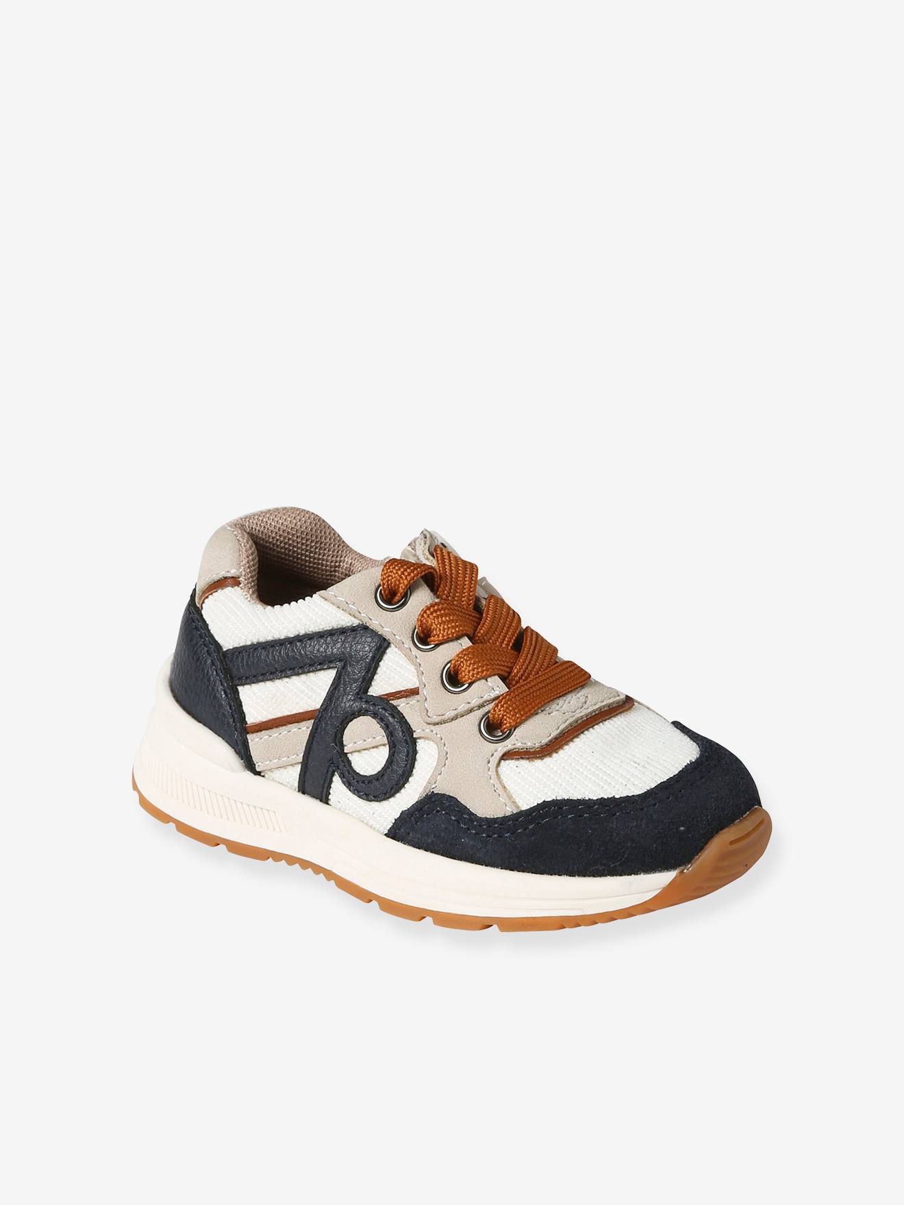 Vertbaudet Baby Sneakers mit Reißverschluss - wollweiß
