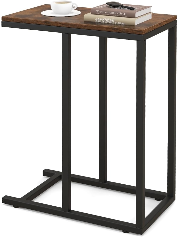 COSTWAY Beistelltisch C-Form in Braun günstig kaufen onesize