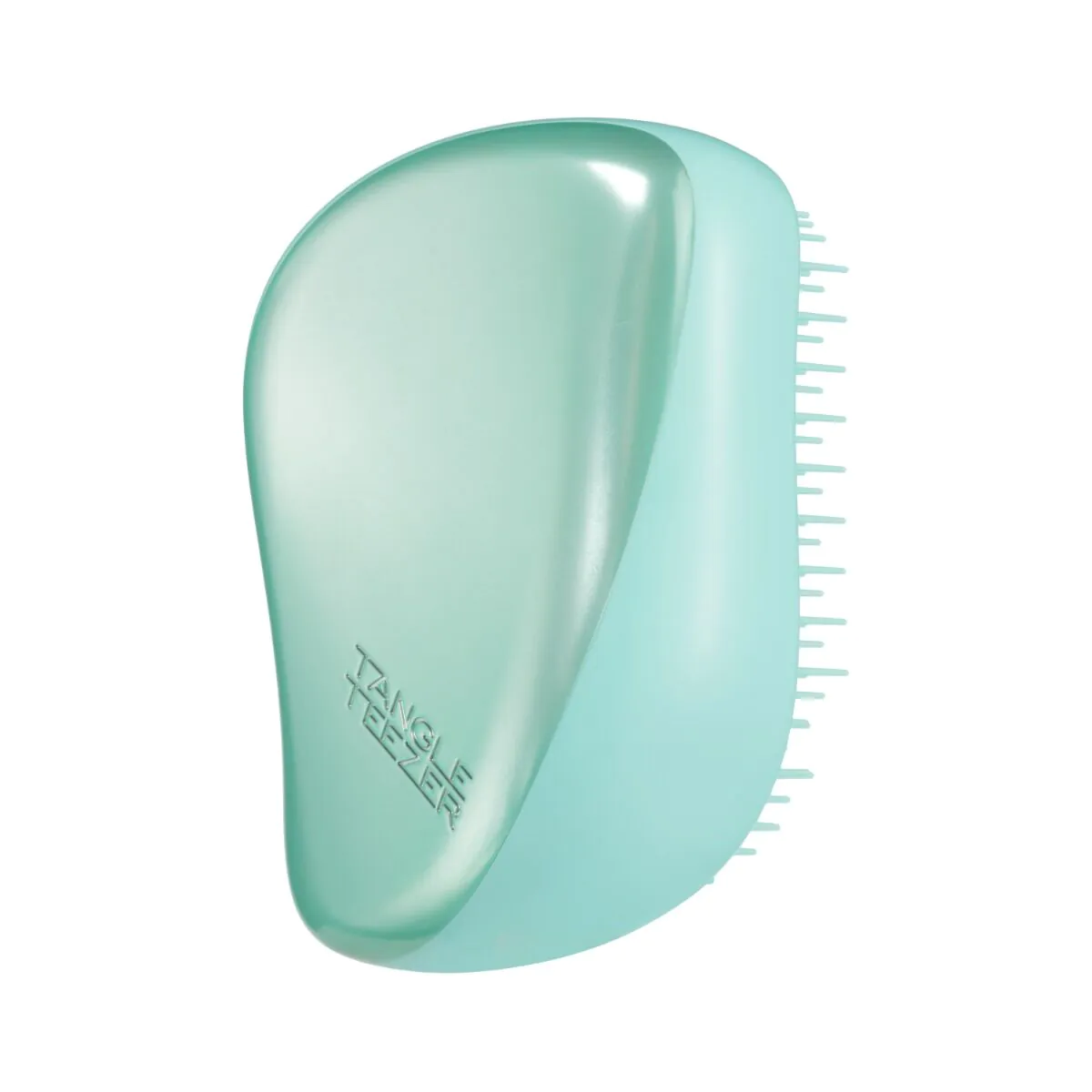 „Tangle Teezer“ kompaktiškas matinis žalsvai mėlynas chromuotas plaukų šepetys (1 vnt.)