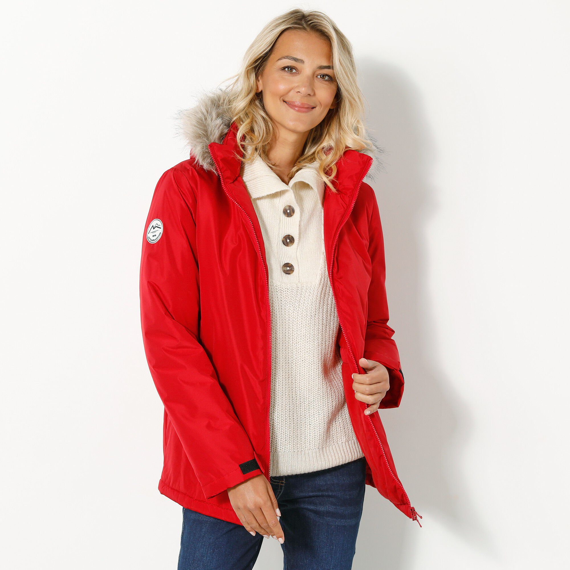 Parka imperméable zippée capuche