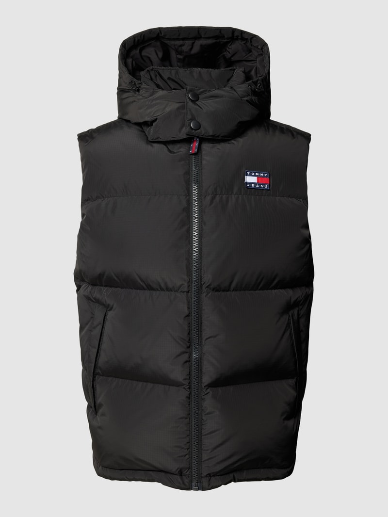 Steppweste mit Label-Patch Modell 'ALASKA' in schwarz