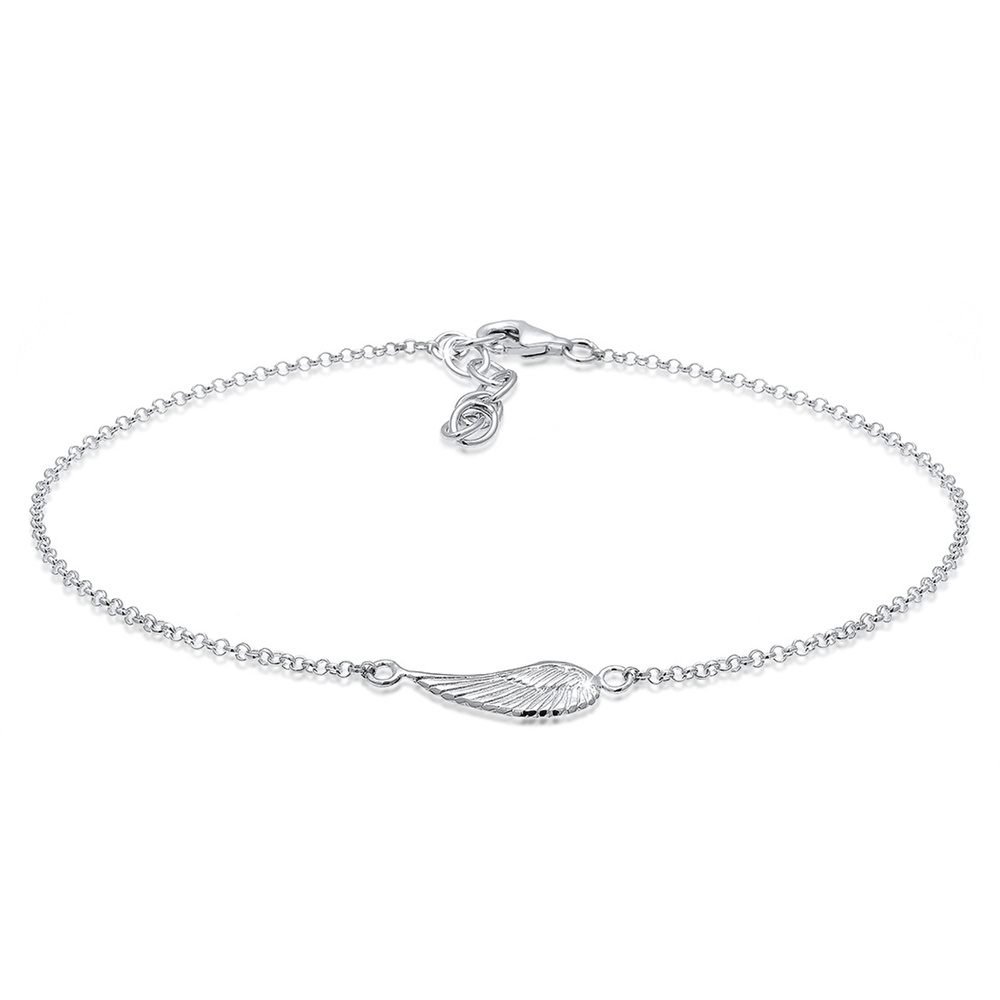 Elli Elli Bracelet de Cheville Aile Bracelet de Cheville Femme  (925/1000) Argent Bijoux