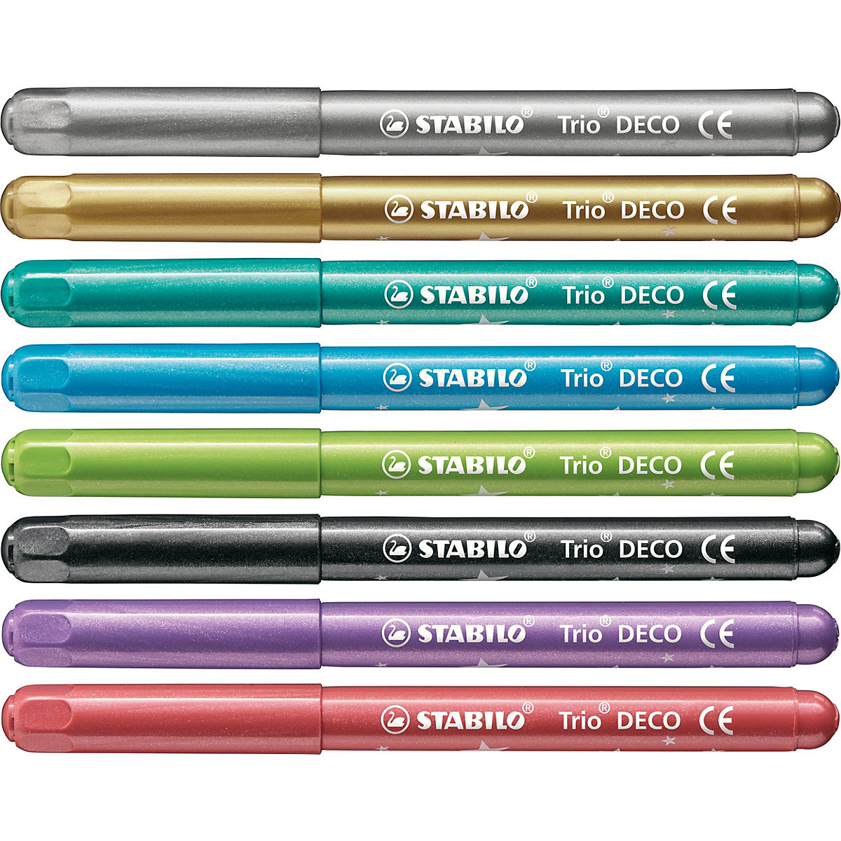 Metallic-Filzstifte Trio DECO, 8 Farben
