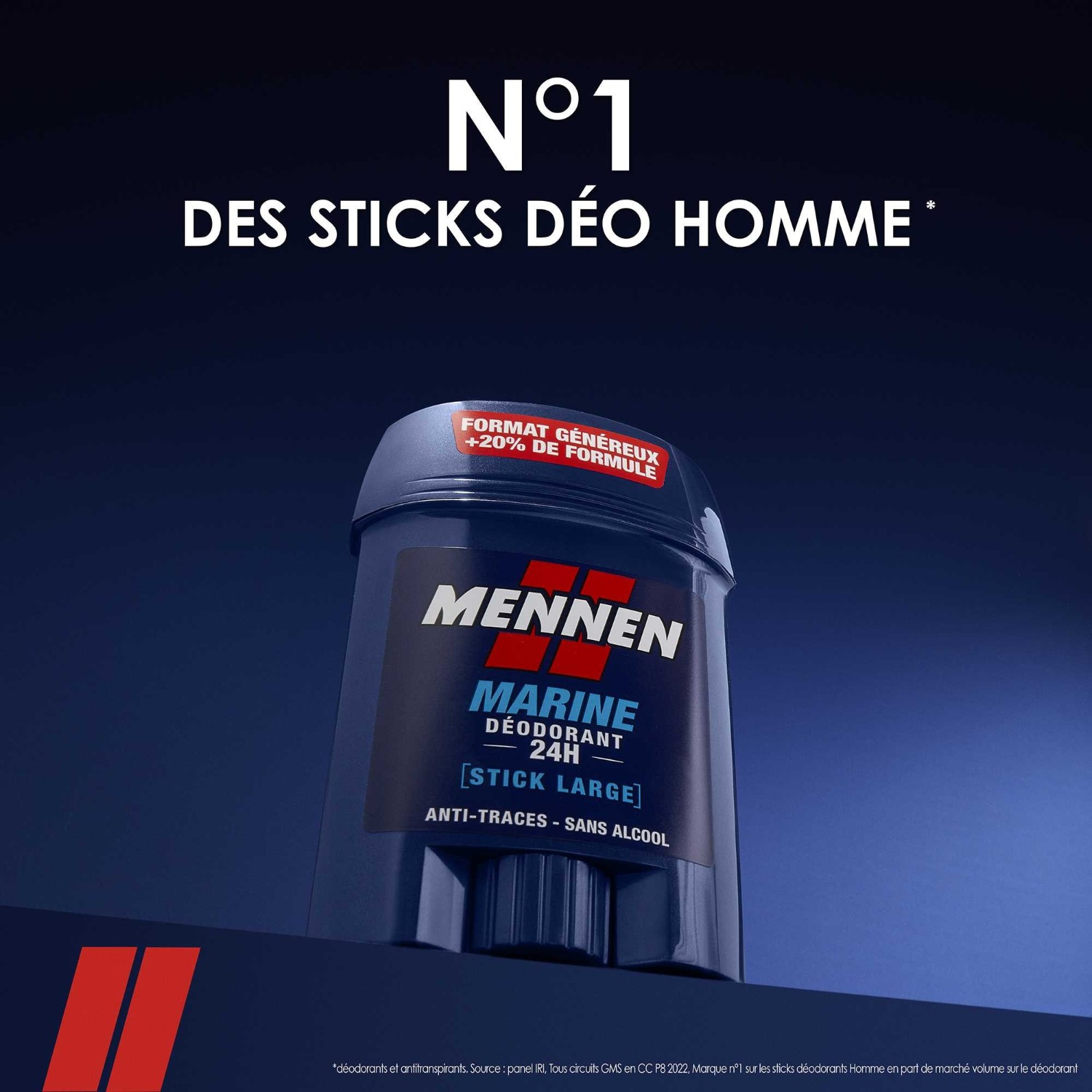 „Mennen 24H“ vyriškas dezodorantas-stiklas, didelis, be alkoholio, apsaugantis nuo dėmių