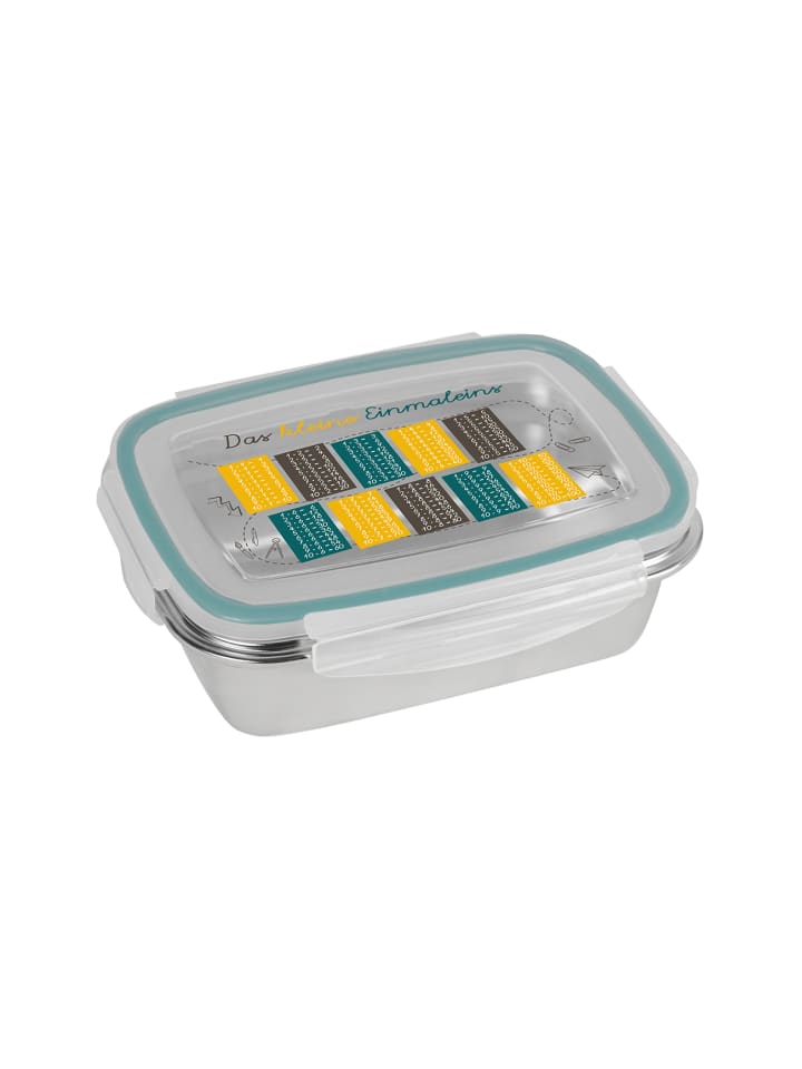 Geda Labels Brotdose Kleines 1x1 Edelstahl in Türkis - 850 ml günstig kaufen onesize