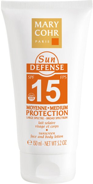 Mary Cohr Sun Defense Lait Solaire Visage et Corps SPF 15 Sonnenlotion