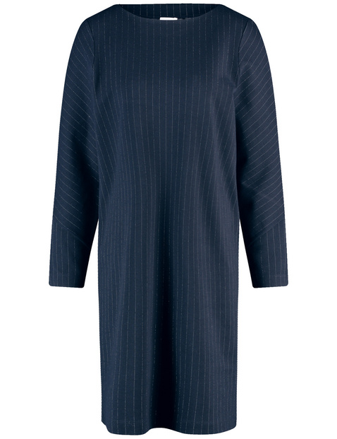Jerseykleid mit Lurex-Streifen