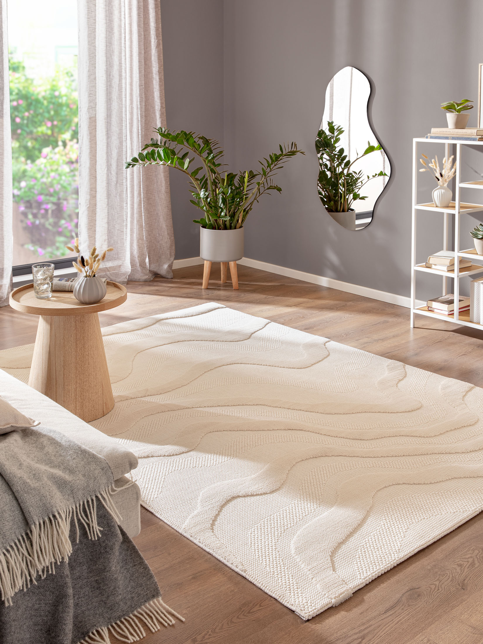 Patara Moderner Teppich, Creme