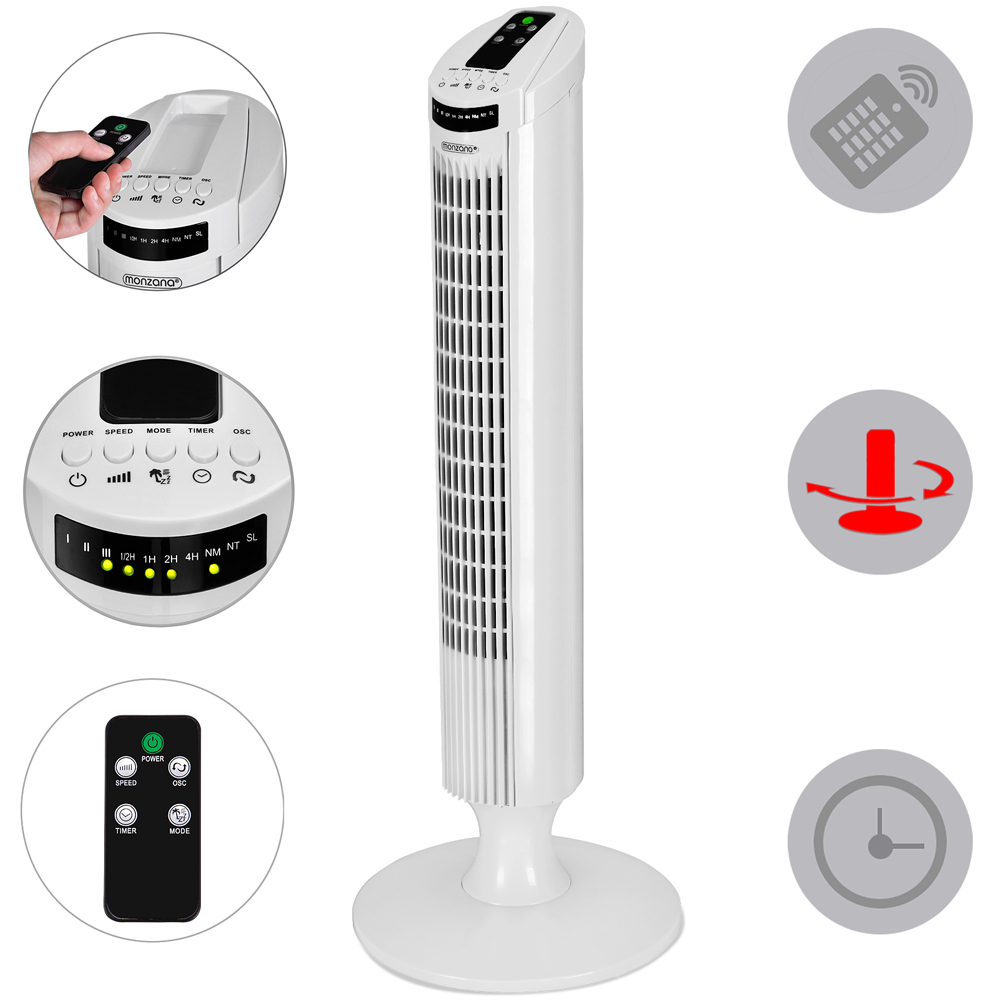 Casaria Deuba Turmventilator weiß