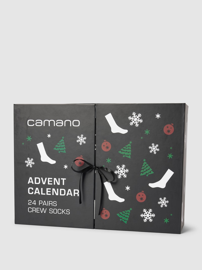 Adventskalender mit Socken Modell 'SOFT SOCKS' in schwarz