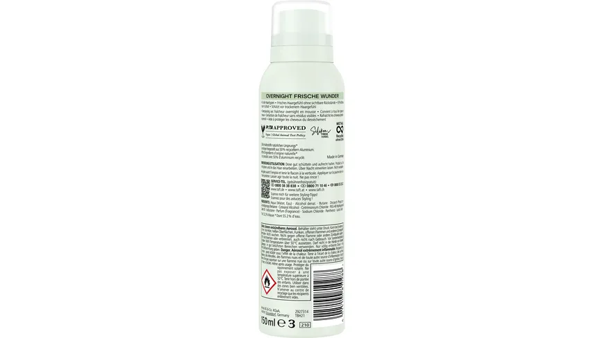 SCHWARZKOPF TAFT Overnight Frische Wunder Trockenshampoo Schaum 150 ml 150 ml