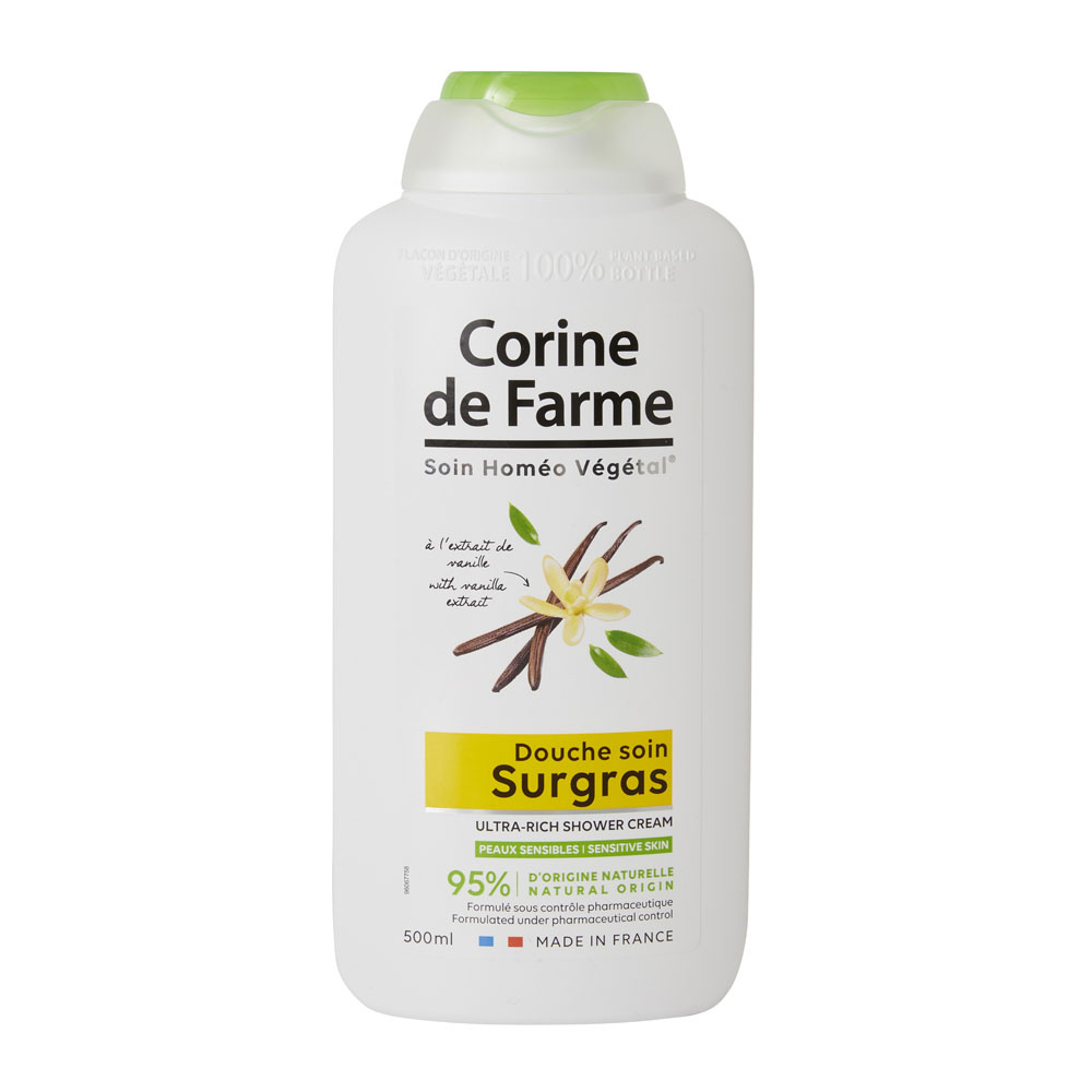 corine de farme Douche Soin Surgras à l'extrait de Vanille Gel Douche
