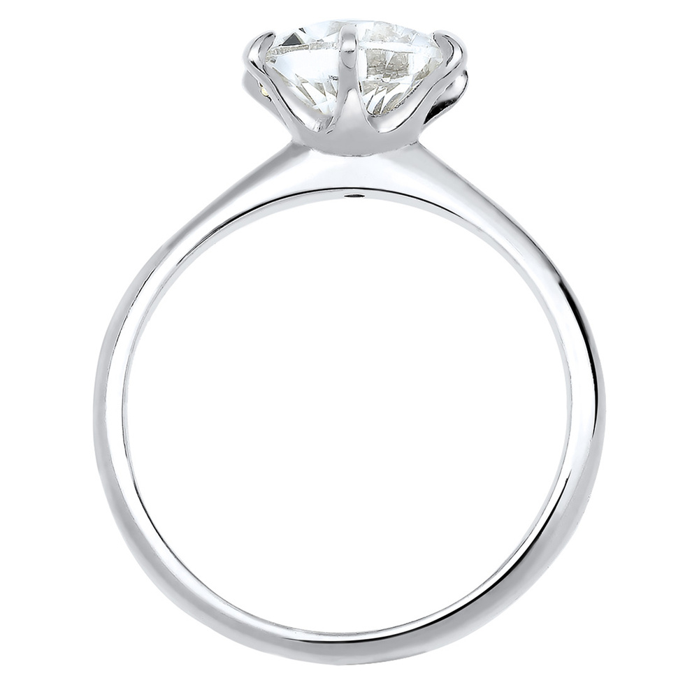 Elli Elli Bague Femmes Fiançailles avec Cristaux en Argent Sterling 925 Bague
