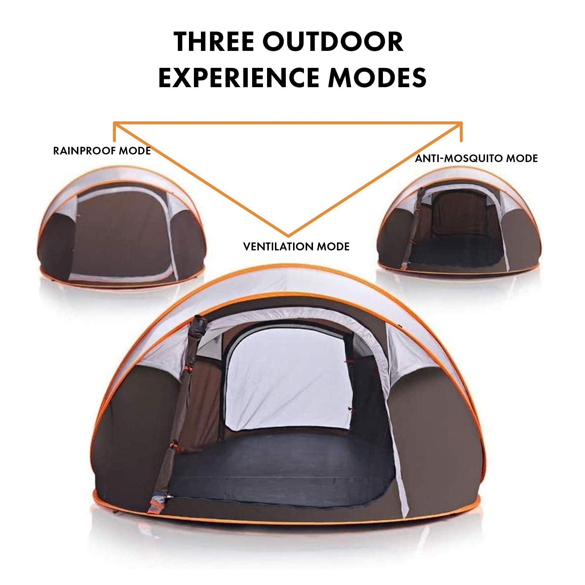 Deryan 4-Personen Luxus-Pop-Up-Zelt