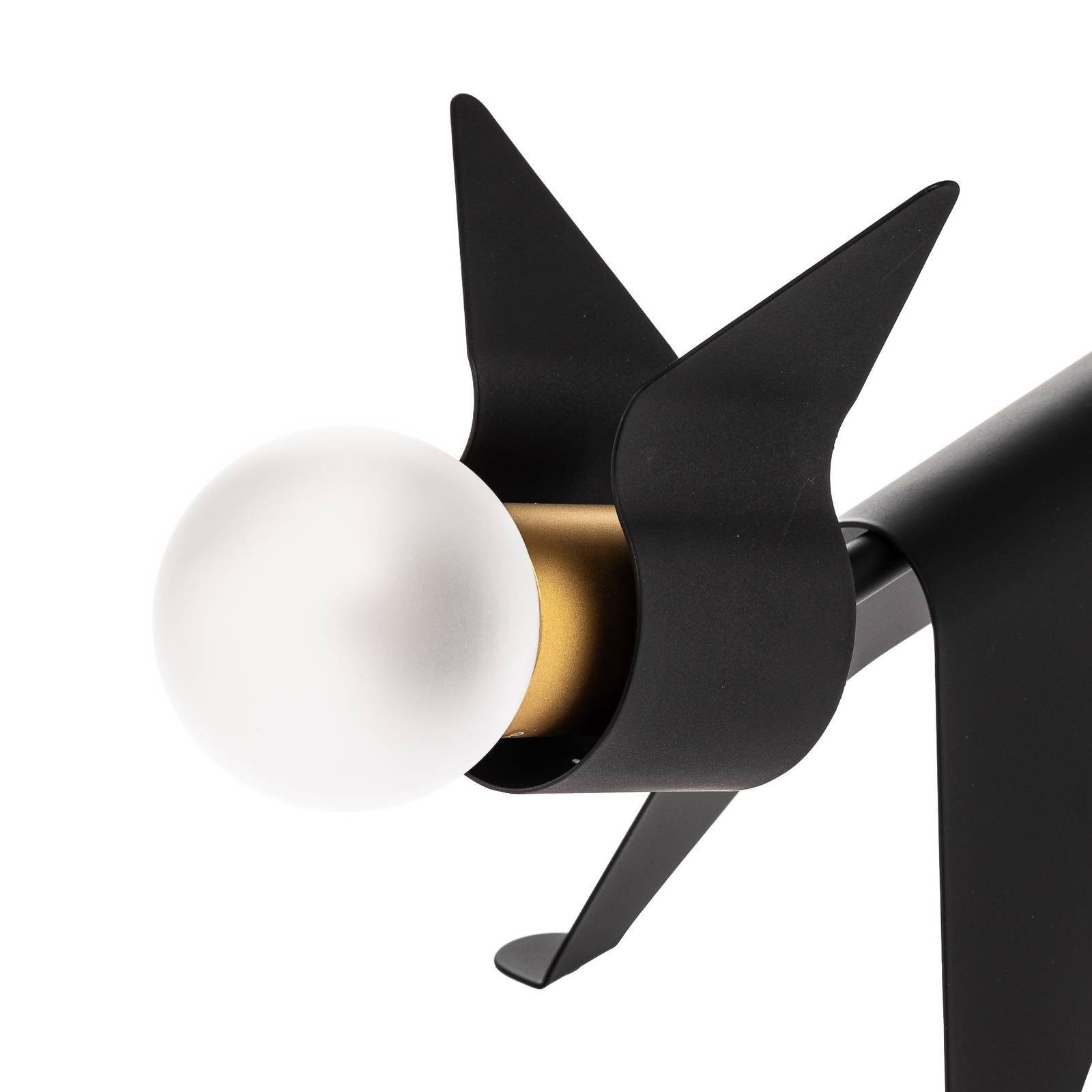Lucande Tischleuchte Idalina, Leuchtmittel inklusive, warmweiß, Design, Stahl, Schwarz, 1 flammig, inkl. Leuchtmittel, G4, Designer