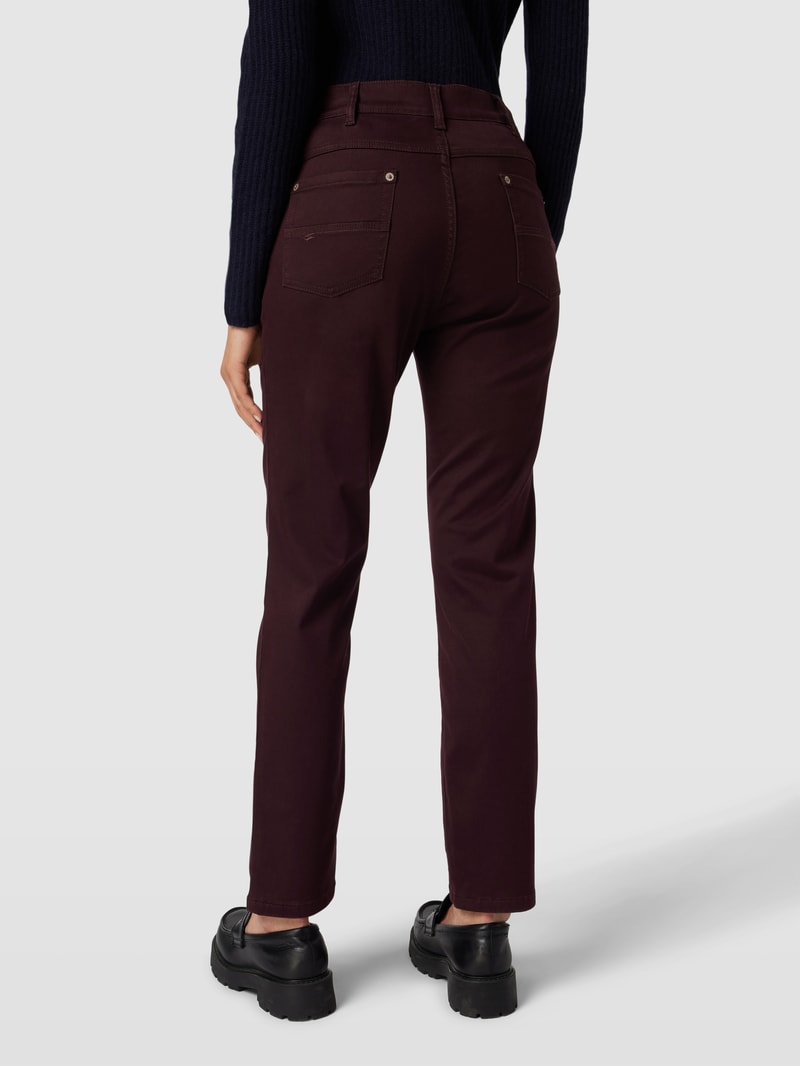 Comfort Fit Jeans im 5-Pocket-Design Modell 'GRETA' in dunkelrot