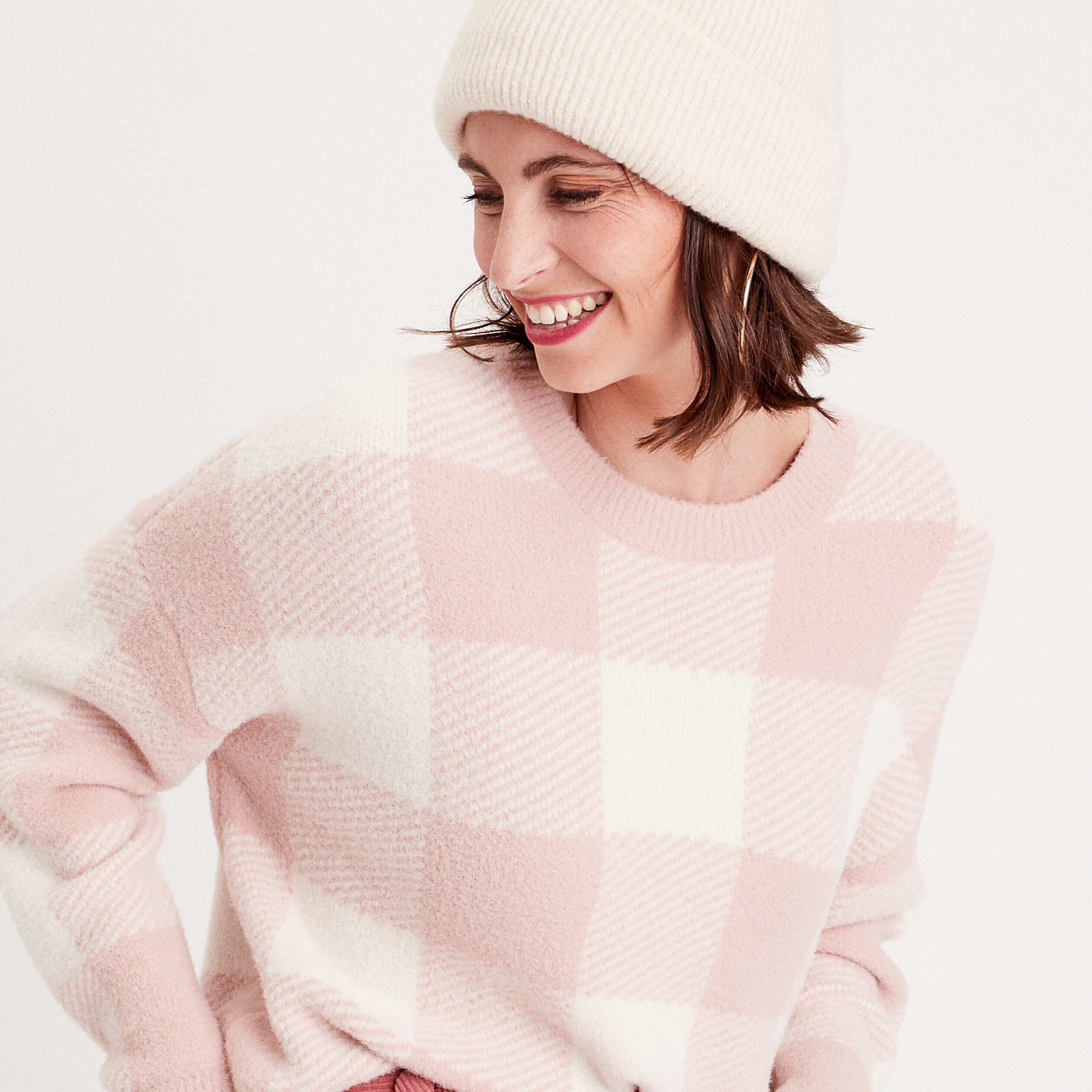Pull col rond rose femme | Cache Cache