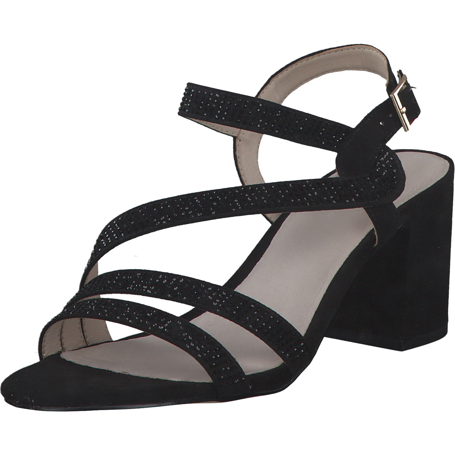 La Strada 2201015, Plateau-Sandaletten, Damen, black micro + stone