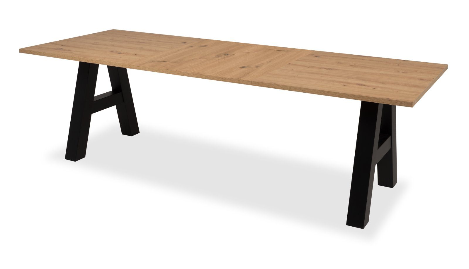 Finori Kulissen-Esstisch Granada (Esstisch in Artisan Eiche und schwarz, 160 cm), ausziehbar bis zu 235 cm
