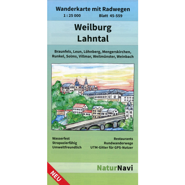 WEILBURG - LAHNTAL 1 : 25 000, BLATT 45- - Wanderkarte