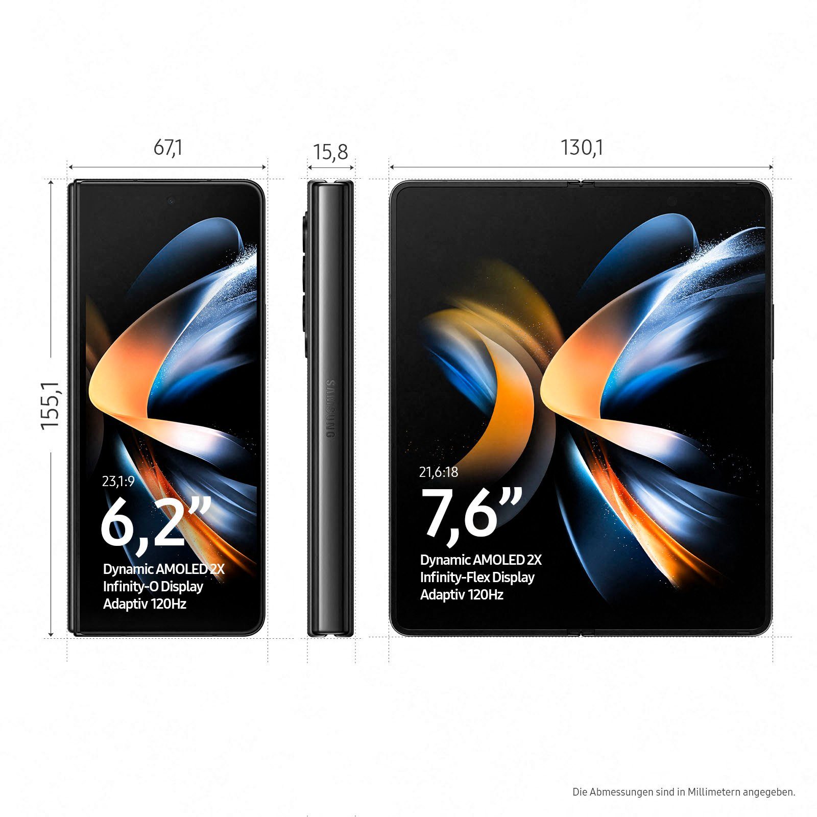 Samsung Galaxy Z Fold4 Smartphone (19,21 cm/7,6 Zoll, 256 GB Speicherplatz, 50 MP Kamera)