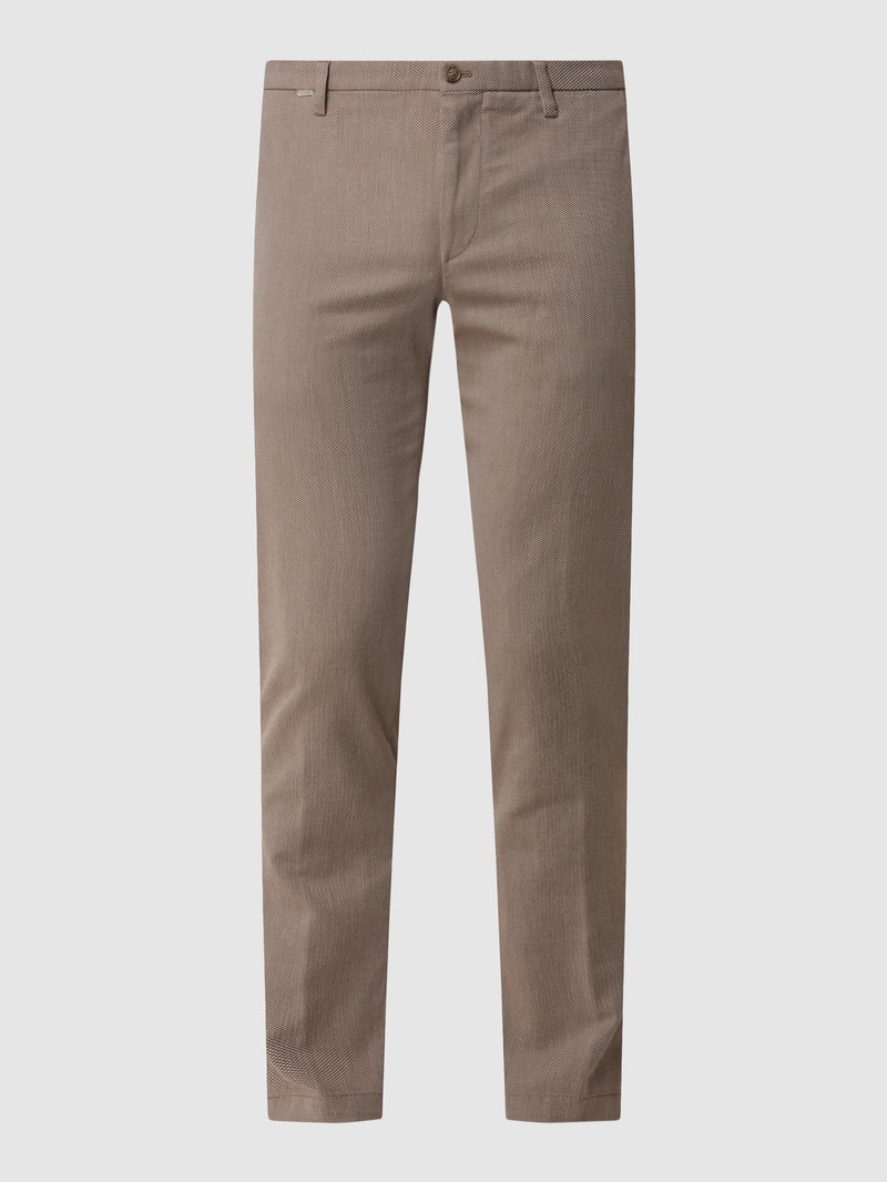 Slim Fit Stoffhose mit Stretch-Anteil Modell 'CiBrody' in hellbraun