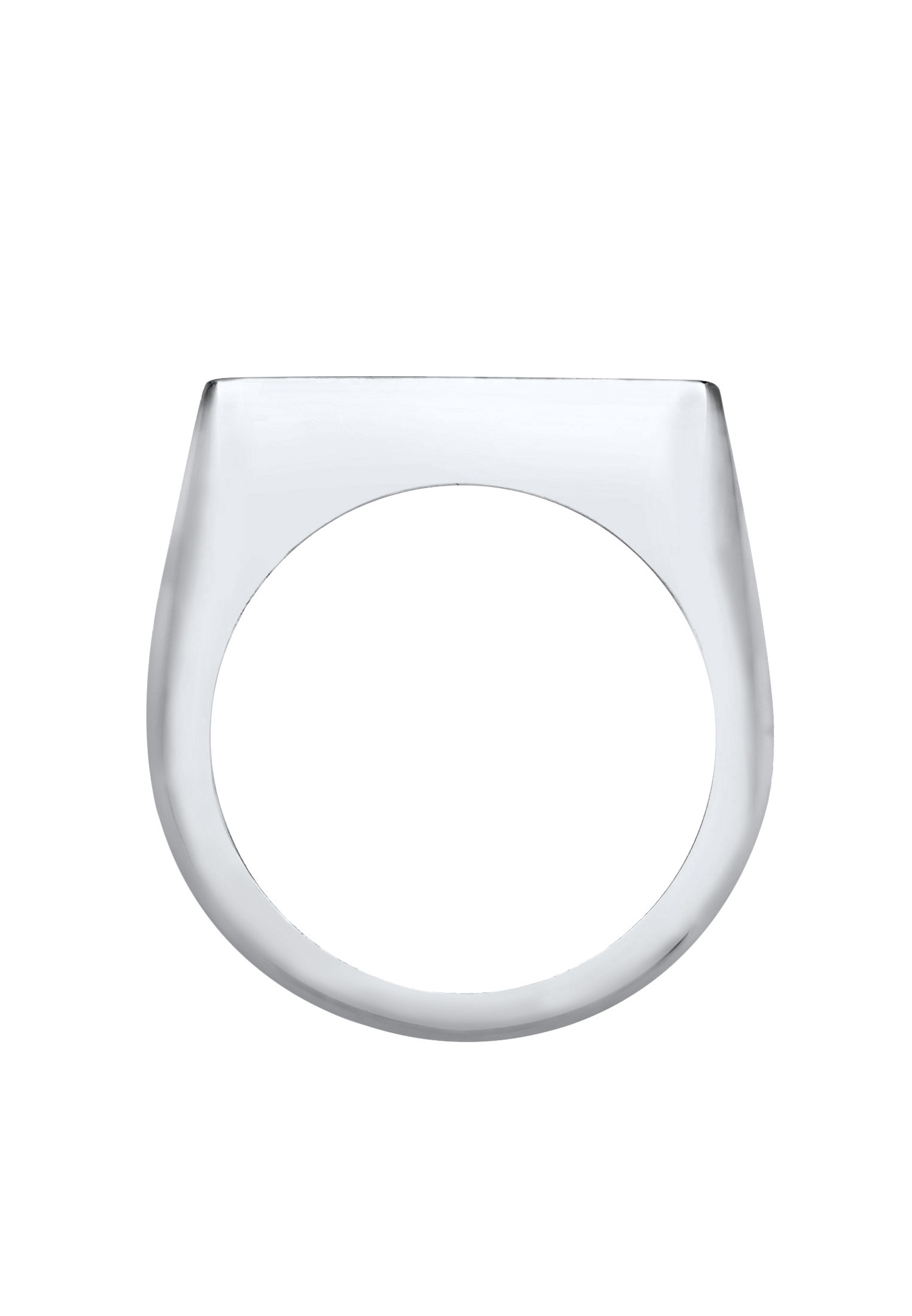 Elli signet ring, matte rectangle, geometric design, women's ring, gold plated, silver (925/1000)