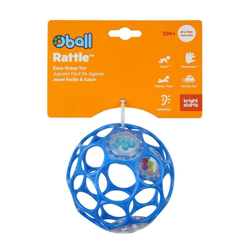 Balle hochet bleue Oball