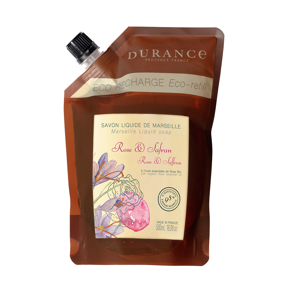 durance Rose Safran Eco-recharge savon liquide 500 mL