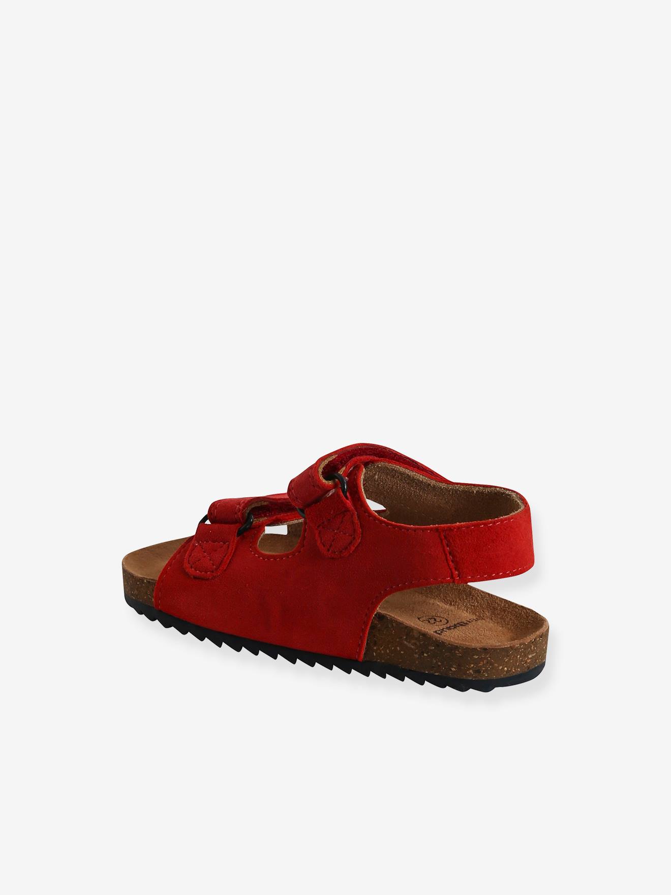 Vertbaudet Jungen Baby Klett-Sandalen - braun