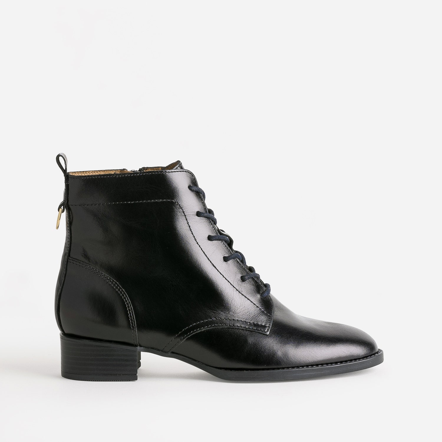 Bottine ERAM FLEX noir en cuir