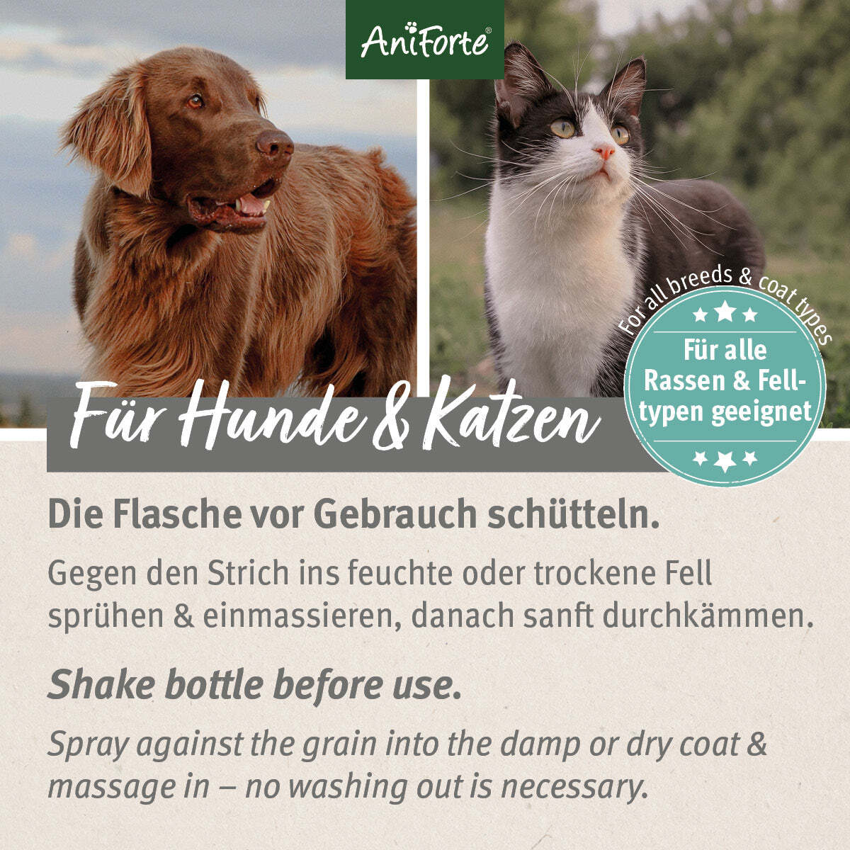 Aniforte Fellpflege Aniforte Pflegespray Kokos Fellharmonie 200 ml