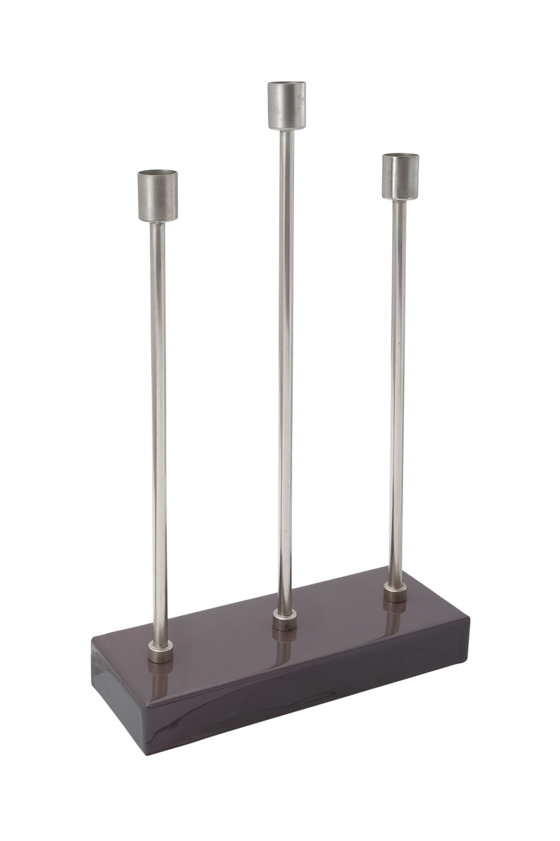 Kayoom Kerzenhalter Art Deco 325 Dunkellila / Silber