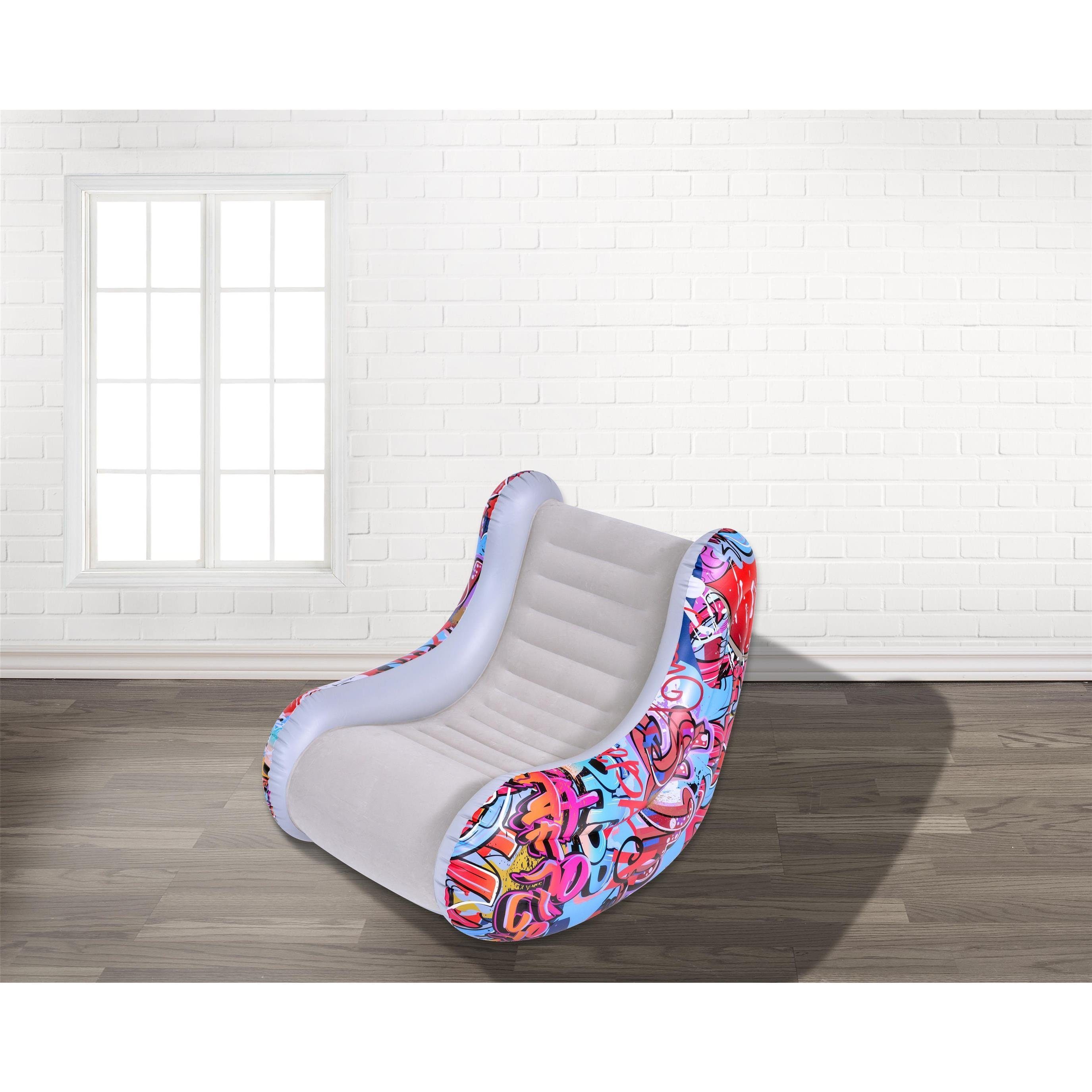 Avenli Luftsessel aufblasbarer Lounge Sessel mit Rückenlehne, (aufblasbarer Sessel), 94x76x76 cm