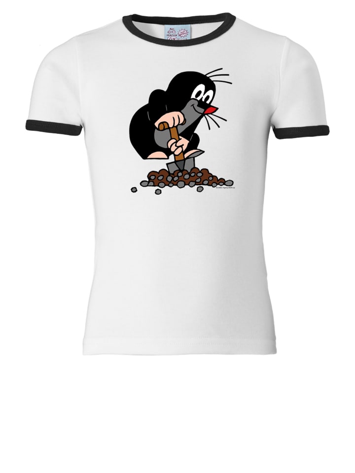Logoshirt T-Shirt Der kleine Maulwurf in weiss-dunkelblau günstig kaufen