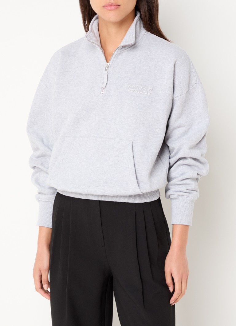 Maglione OLAF in stile retrò con logo e mezza zip