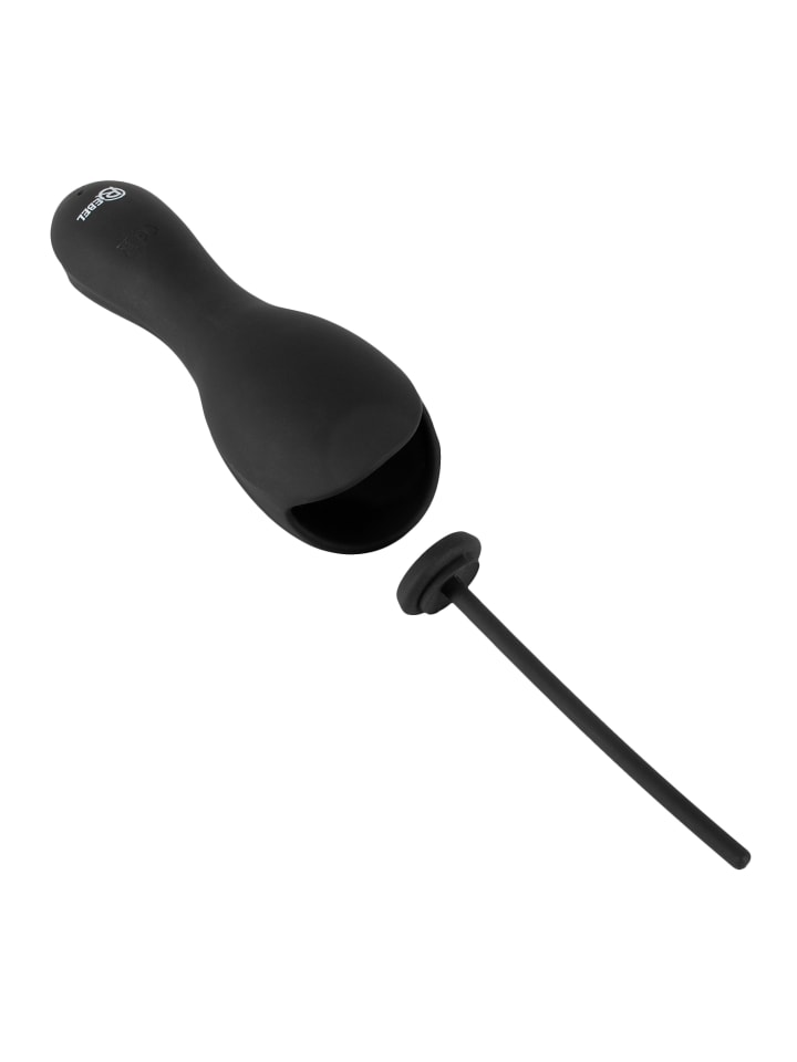 Rebel Masturbator mit Vibration Glans Masturbator with 3 attachable Dilators in schwarz günstig kaufen 14 cm