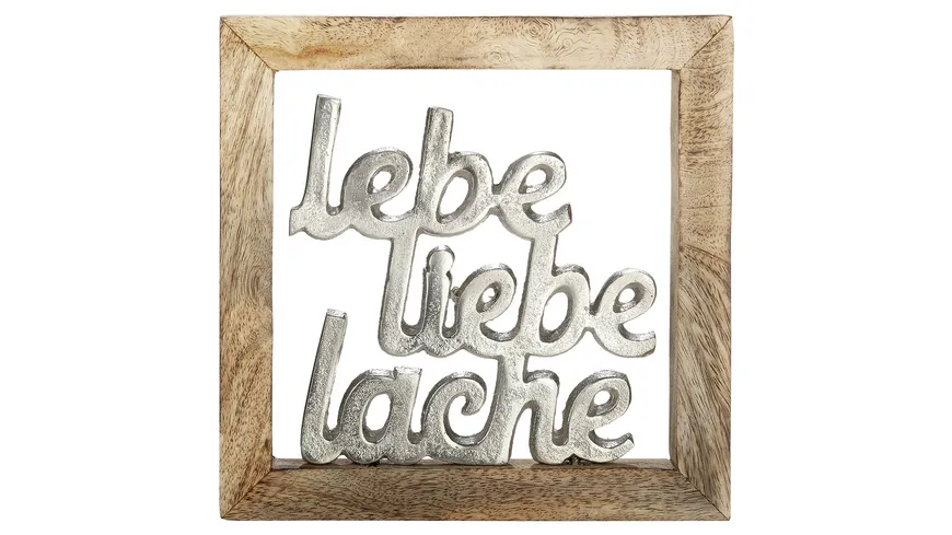 Casablanca Lebensbaum im Holzrahmen H=20cm naturfarben, silberfarben