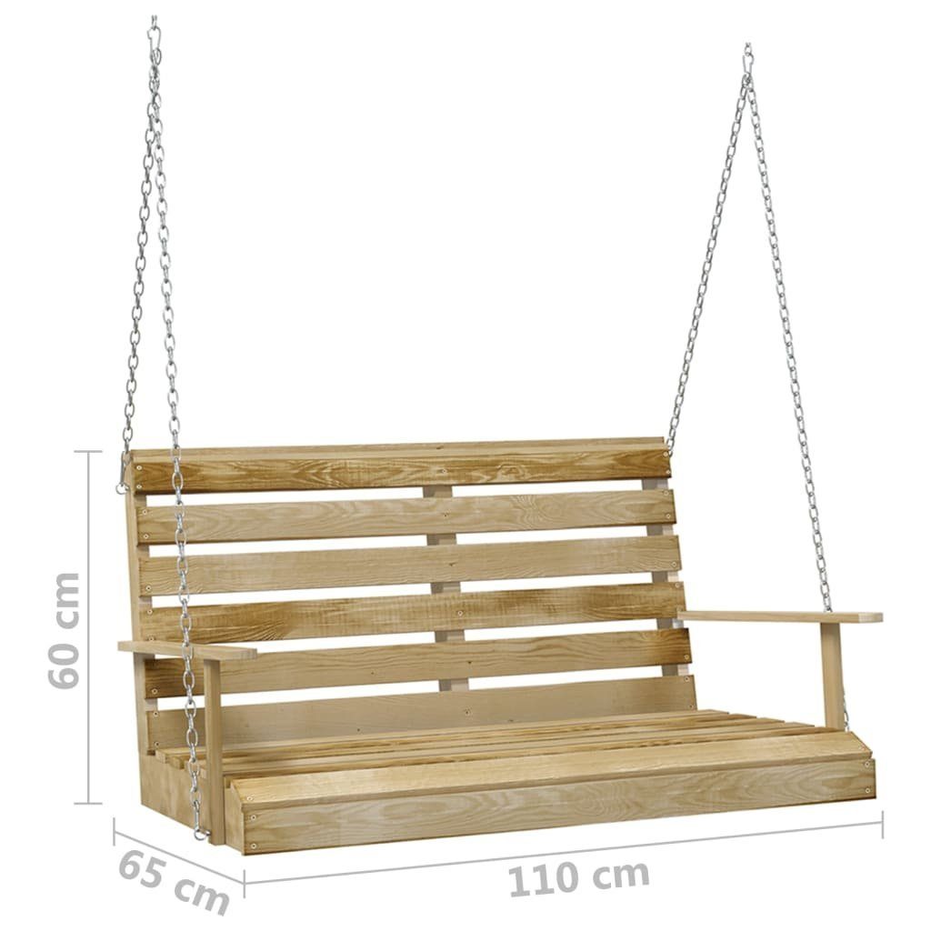 vidaXL Hollywoodschaukel Hollywoodschaukel 110 cm Imprägniertes Kiefernholz