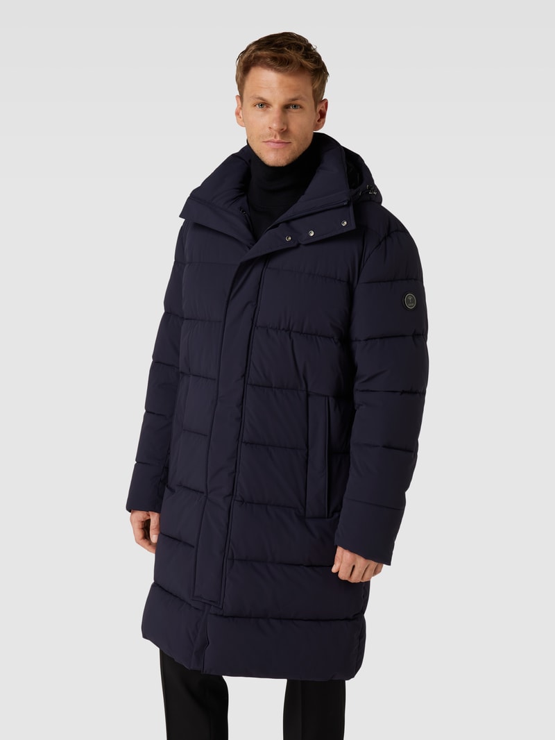 Steppjacke in unifarbenem Design Modell 'Winston' in marineblau