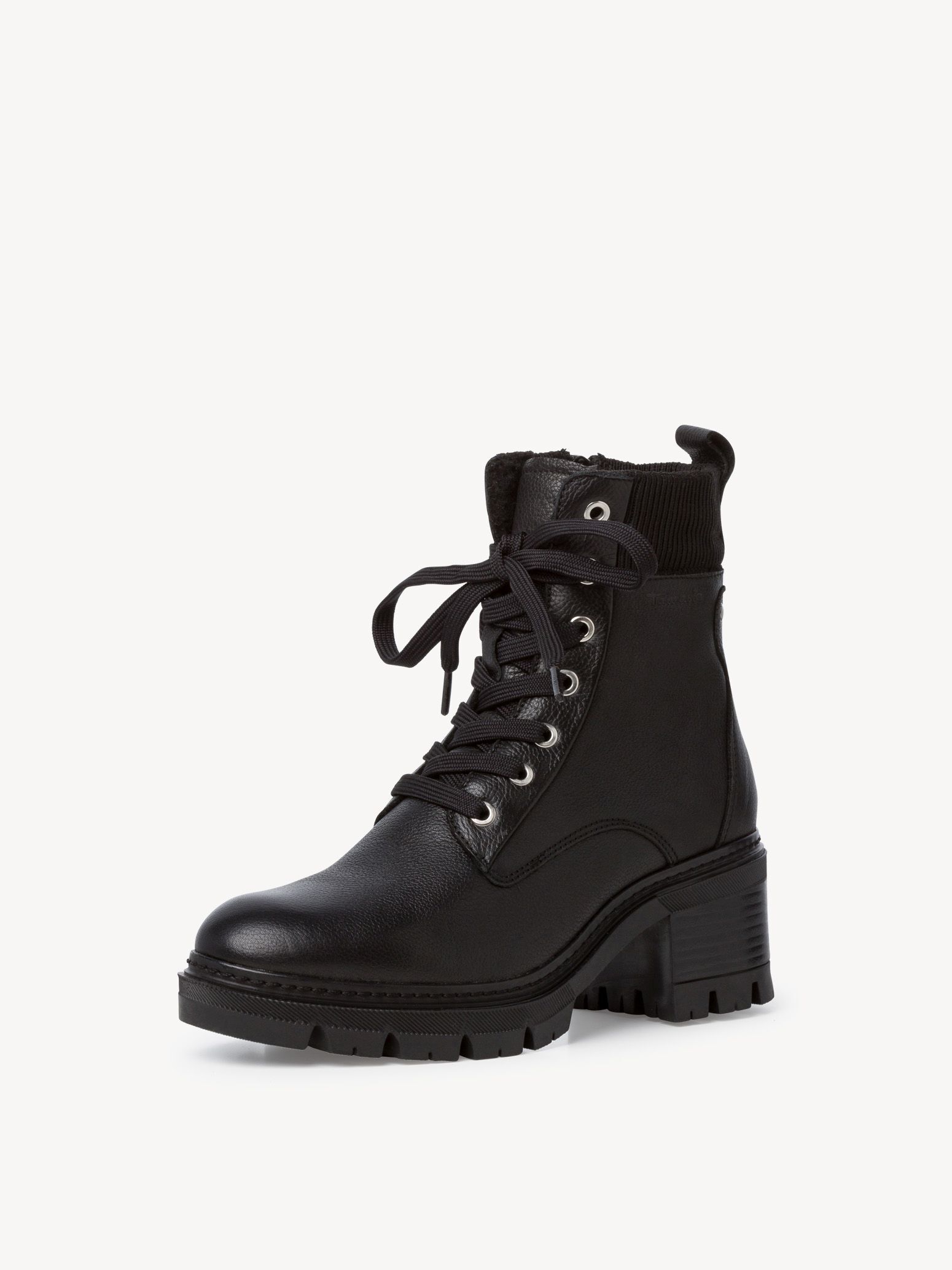 Bottine en cuir - noir doublure chaude